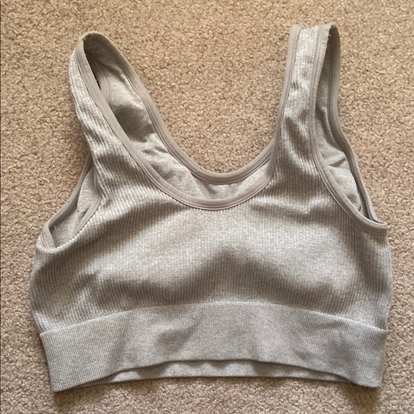 Women's Grey Ribbed Bralette - Picture 3 of 3